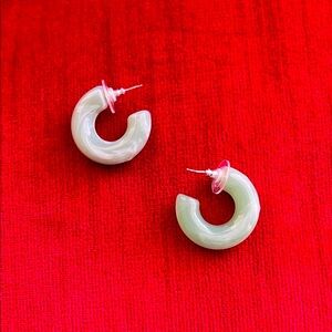 Madewell Mint Green Hoop Earrings